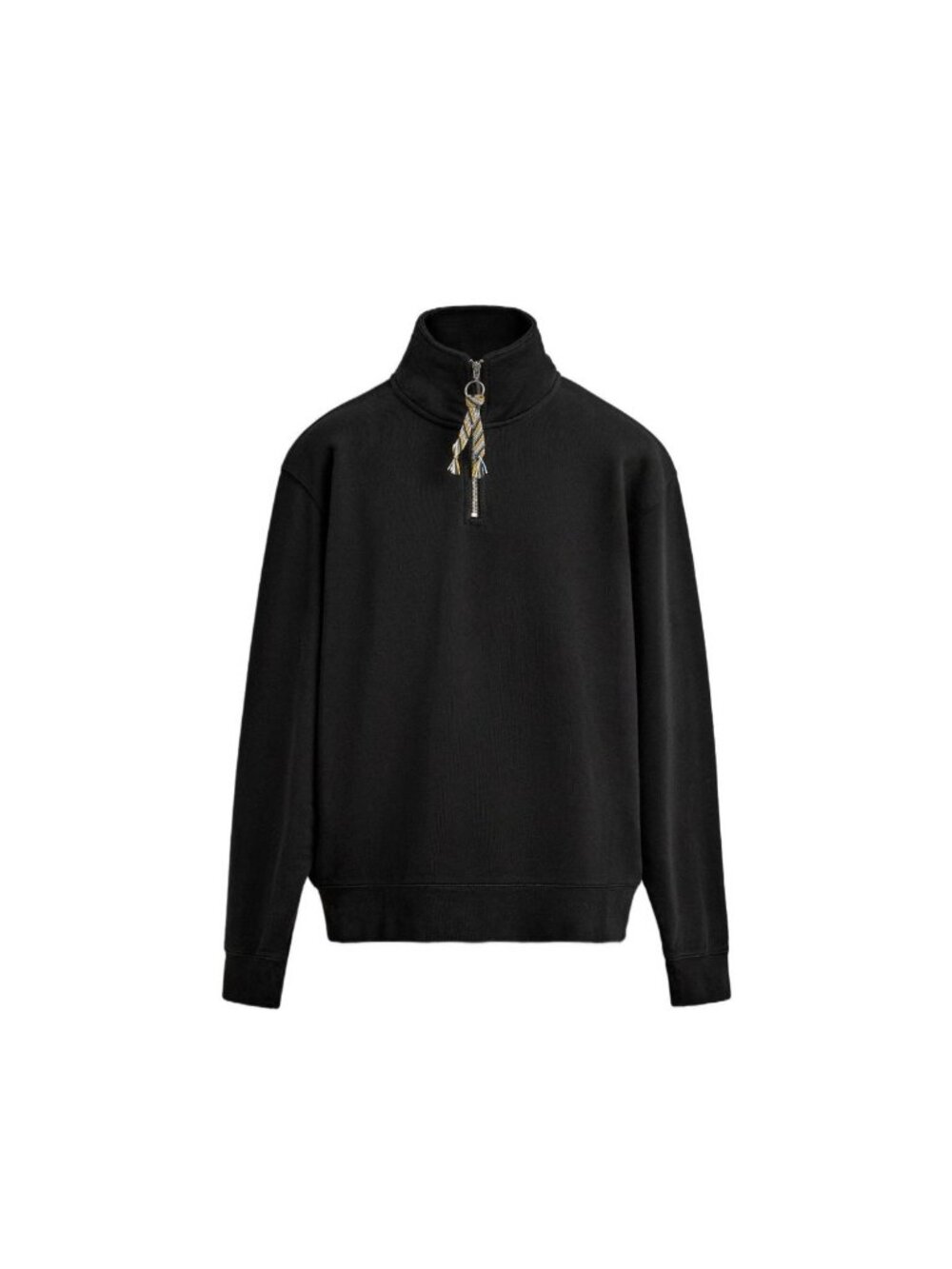 Zara Aaron Levine Mens sweatshirt 1/4 zip Hoodie Black Size XL New With Tags